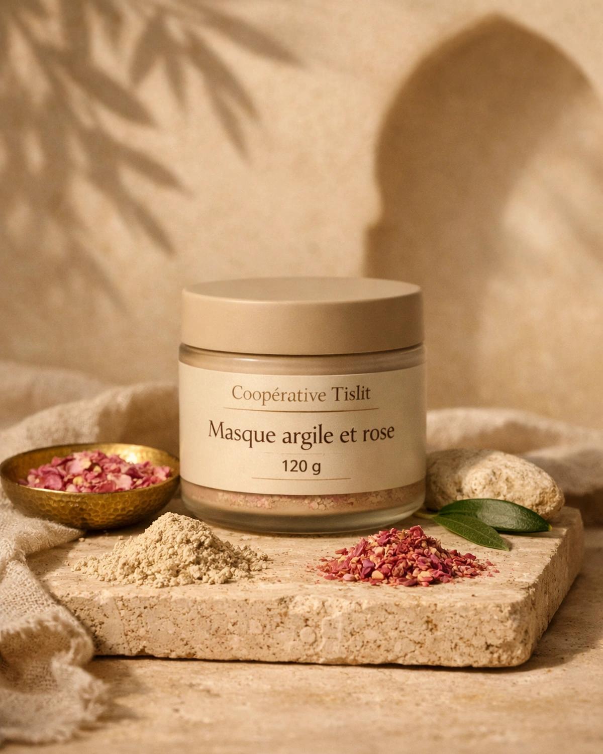 Masque argile et rose 120 g